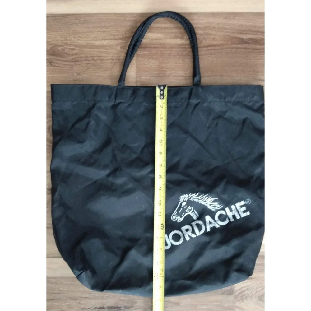 V I N T A G E Jordache Nylon Tote Bag 1980's Snap Top Monochrome Mall Retro Prep